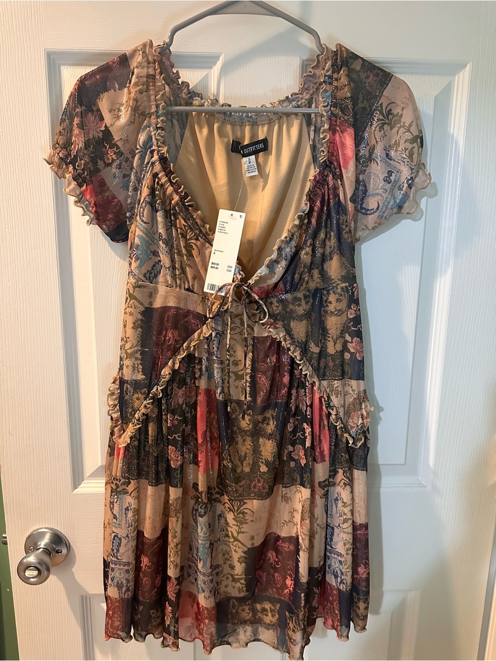 Urban Outfitters Patchwork Floral Mini Dress